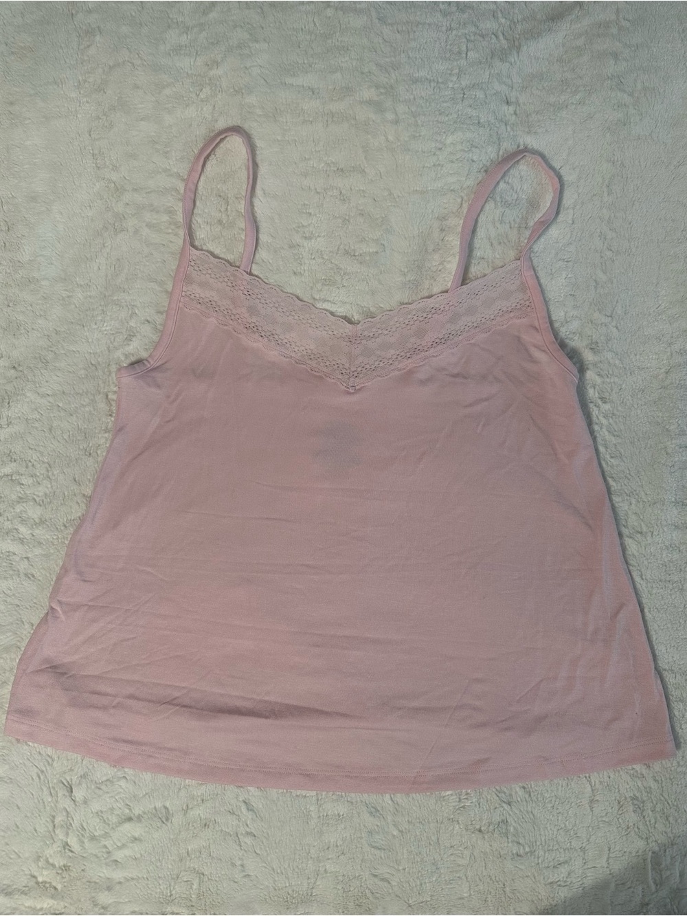 NWOT MeUndies Light Pink Lace Trim Camisole